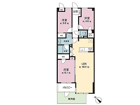 3LDK 間取り