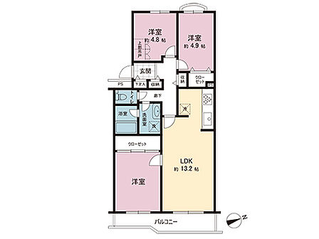 間取図です。図面と異なる場合は現況を優先させていただきます。