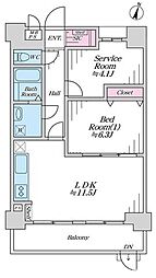 ライオンズマンション東林間第3 1SLDKの間取図画像