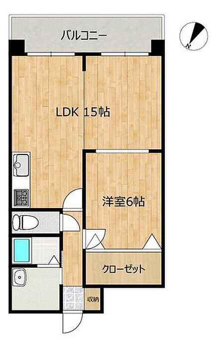 1LDK 間取り