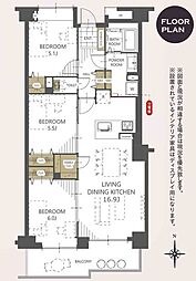 ダイヤモンドスクエア前橋 3LDKの間取図画像