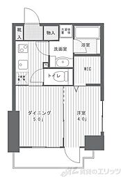 日神デュオステージ亀戸 1DKの間取図画像