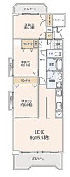 朝日プラザ円山公園 3LDKの間取図画像