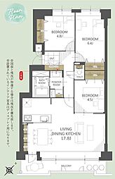 モンレーブ宮の沢 3LDKの間取図画像