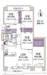 カーサ北五条 4LDKの間取図画像