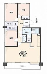 コープ野村山鼻 3LDKの間取図画像