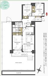 アルファグランデ北10条 3LDKの間取図画像