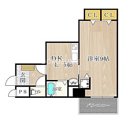 大正メゾン 1DKの間取図画像