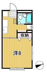シーサイドヴィラ 1Kの間取図画像