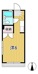 セヤマハイツ 1Kの間取図画像