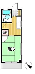 石川ハイツ 1Kの間取図画像