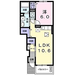 K'sル・クープル4 1LDKの間取図画像