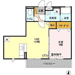 ラフィネ・タウン1 1LDKの間取図画像