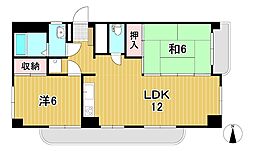 金井ビル 2LDKの間取図画像