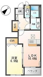 グレイスヴィラヒダカ2 1LDKの間取図画像