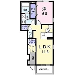 エレガンテ・カーサ 1LDKの間取図画像