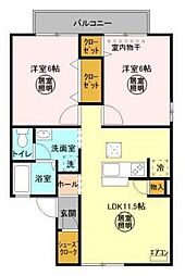 Fountain2 2LDKの間取図画像