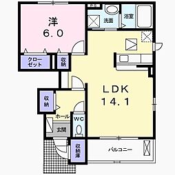 グランツ.S 1LDKの間取図画像