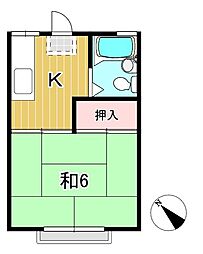 APTアパート 1Kの間取図画像