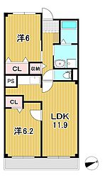 ホリゾーン・アウローラ 2LDKの間取図画像