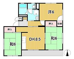 コーポ三協2 3DKの間取図画像