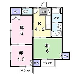 コーポ原ノ内 3Kの間取図画像