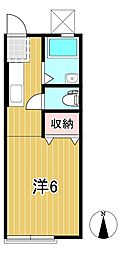 MSハイツ 1Kの間取図画像