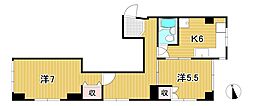 八千代ビル 2Kの間取図画像