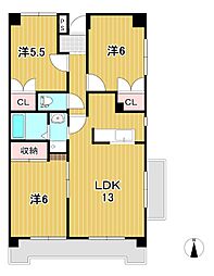 サンハイム千石 3LDKの間取図画像