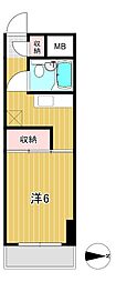池の川ビル 1Kの間取図画像