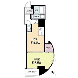 セレニテ神戸元町クレア 1LDKの間取図画像