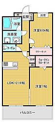 フェニックス須恵中央 2LDKの間取図画像
