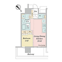 NAGOYAtheTOWER 1LDKの間取図画像