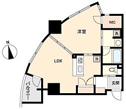 ドゥーエ上前津 1LDKの間取図画像