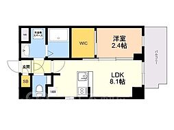 R-LINK南福岡 1LDKの間取図画像