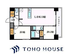 プレサンス丸の内フォート 2LDKの間取図画像