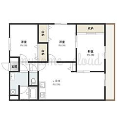コモ・ドありえ2 3LDKの間取図画像