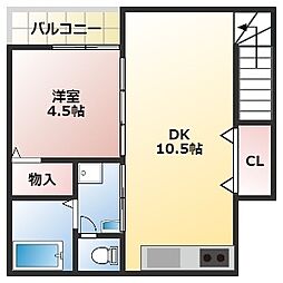 TJ鳴神 1LDKの間取図画像