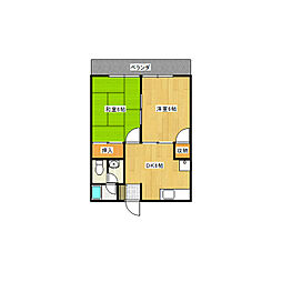 タカノコーポレス88 2DKの間取図画像