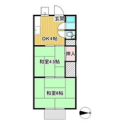 第1ロイヤルコーポ 2Kの間取図画像