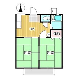 ハイツ大野 2Kの間取図画像