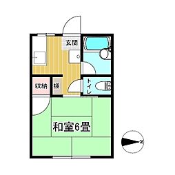 メゾンリヴィエール 1Kの間取図画像