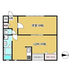 ル・フォレット 1LDKの間取図画像