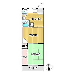 カレント沼 2Kの間取図画像