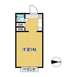 コーポタカハタ 1Kの間取図画像