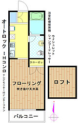 メゾンドグレース 1SKの間取図画像