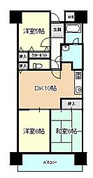 グリーンキャピタル肴町 3DKの間取図画像