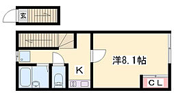 レオパレスドルフヤマト 1Kの間取図画像