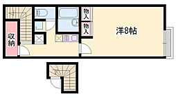 レオパレス花の北 1Kの間取図画像