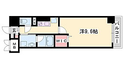 CALMKAKOGAWA 1Kの間取図画像